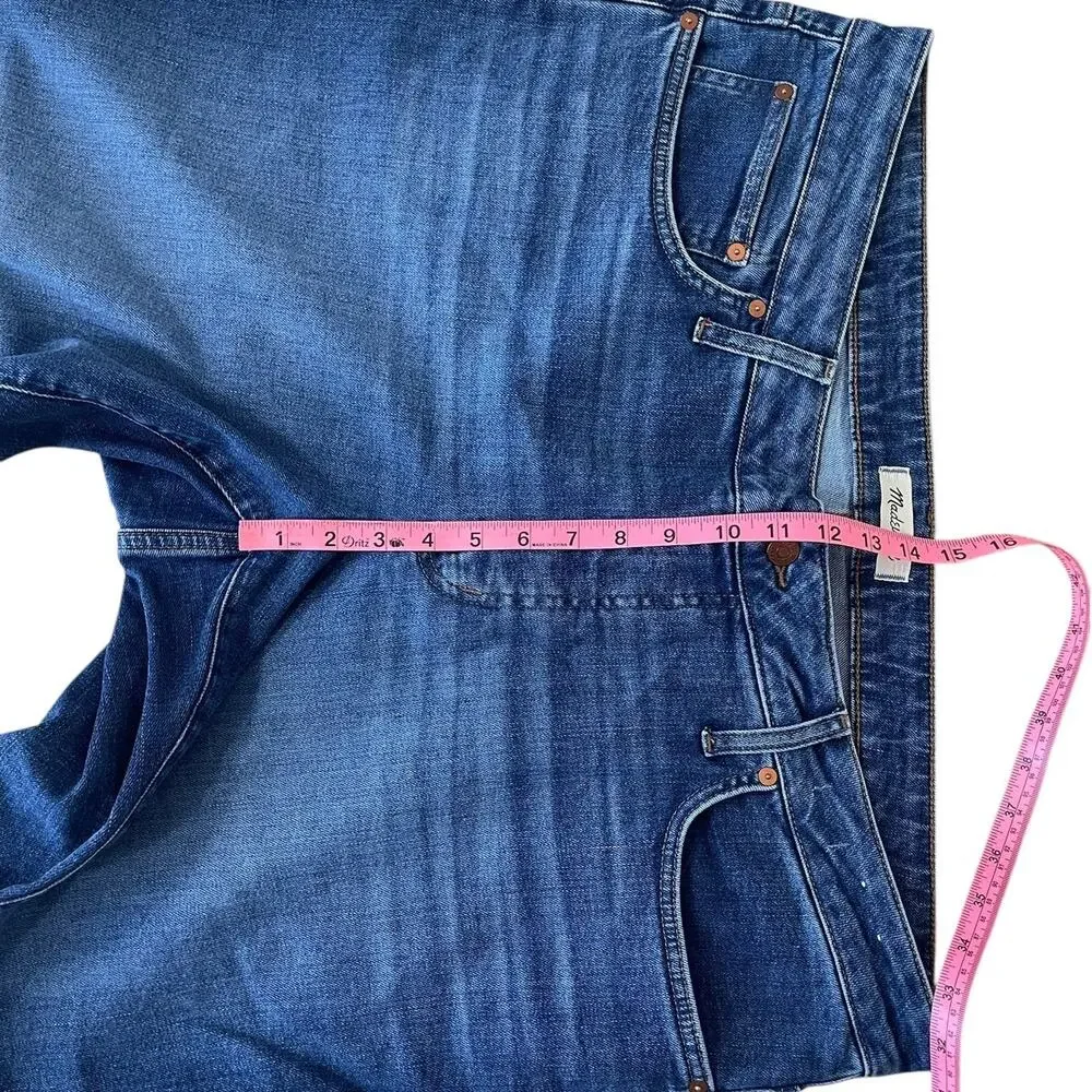 Madewell Mid-Rise Kick Out Jeans Dark Blue Size 22W - Picture 10 of 16